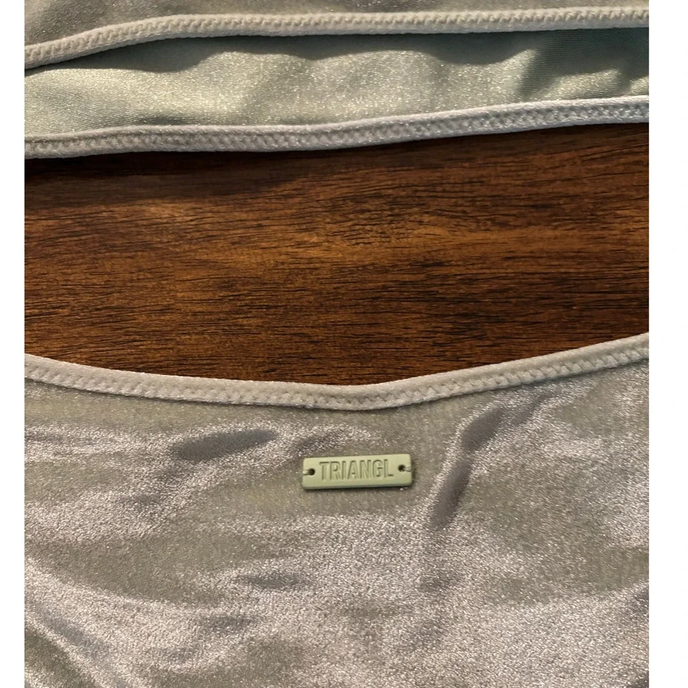 Triangl Women’s XL Bikini Set Velour Velvet Low Rise Bottoms Cheeky Pullover Top